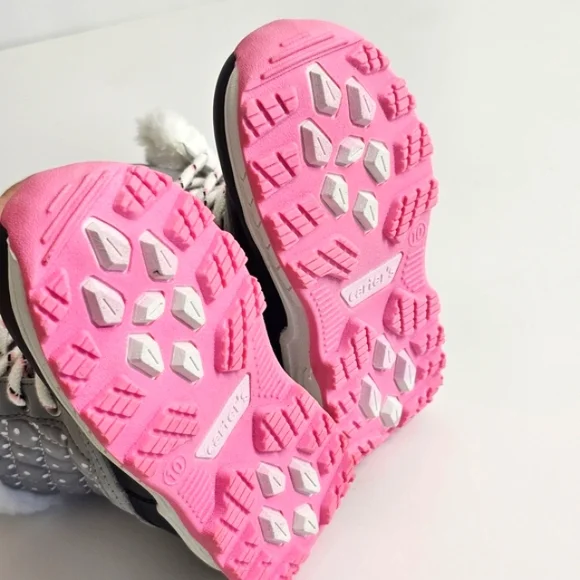 Stylish Gray and Pink Winter Boots - Picture 5 of 6